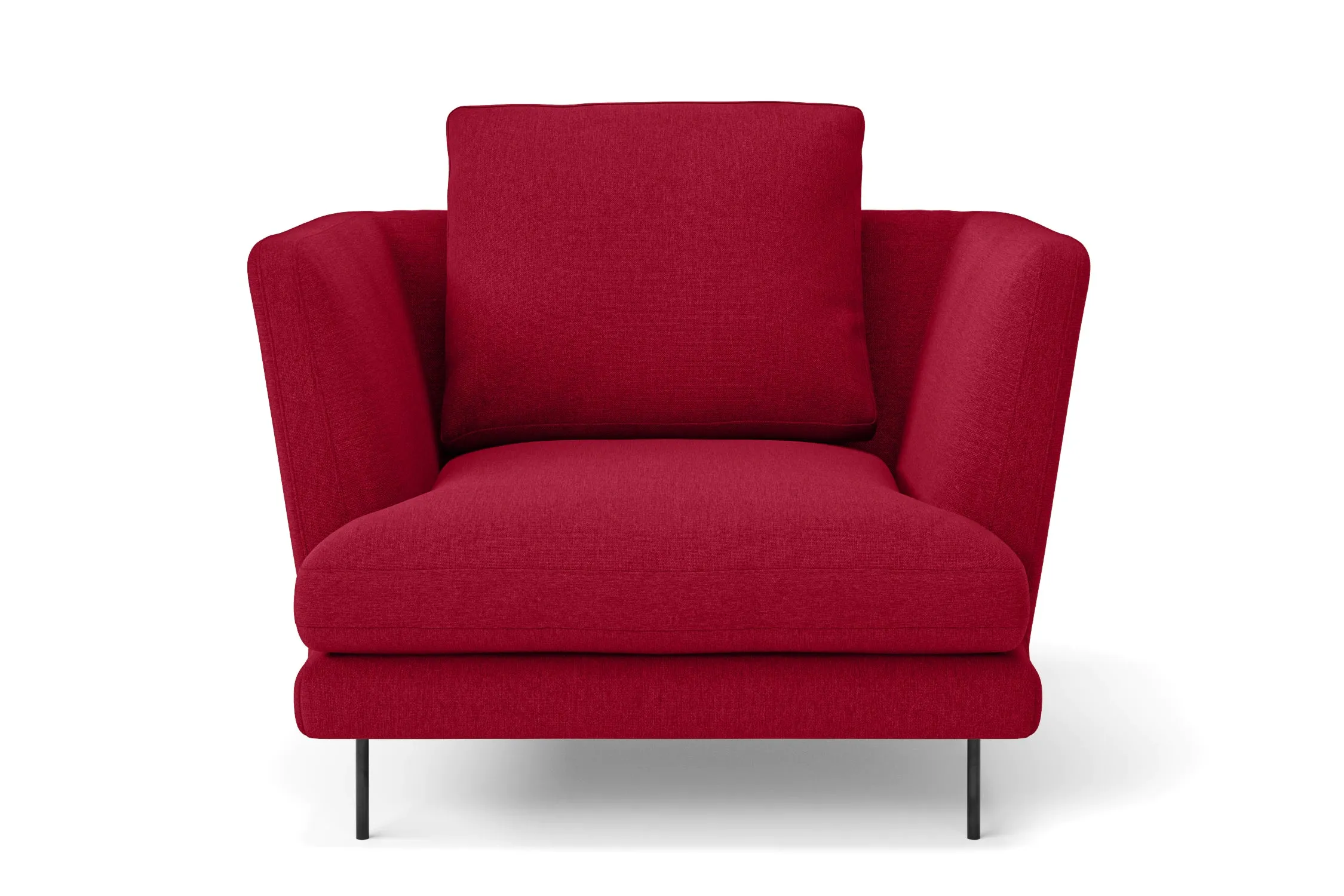 Faenza Armchair Red Linen Fabric