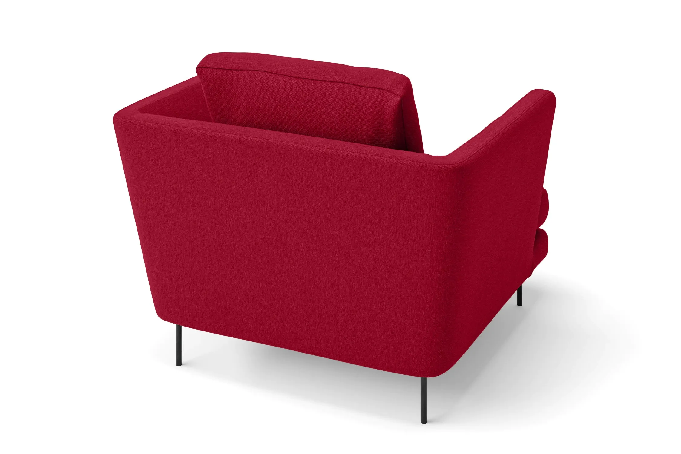 Faenza Armchair Red Linen Fabric