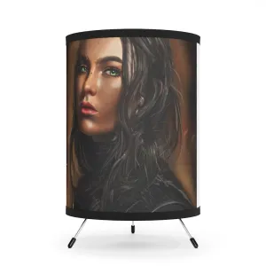 Girl Tripod Lamp with High-Res Printed Shade, US/CA plug