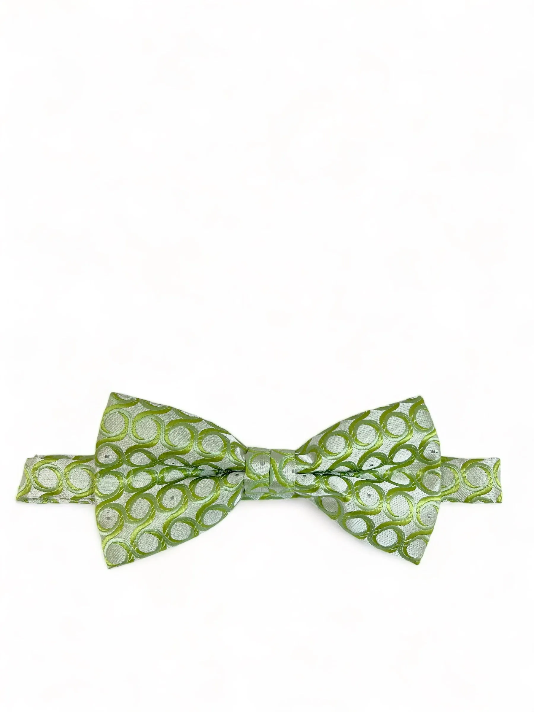 Green Patterned Bow Tie and Pocket Square