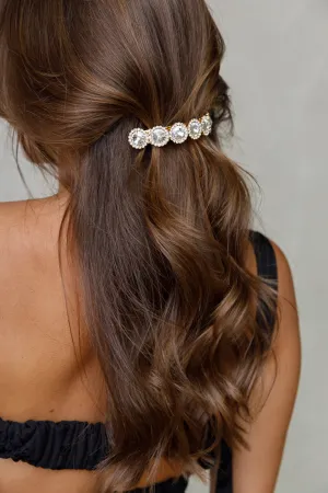 HALF MOON CRYSTAL BARRETTE