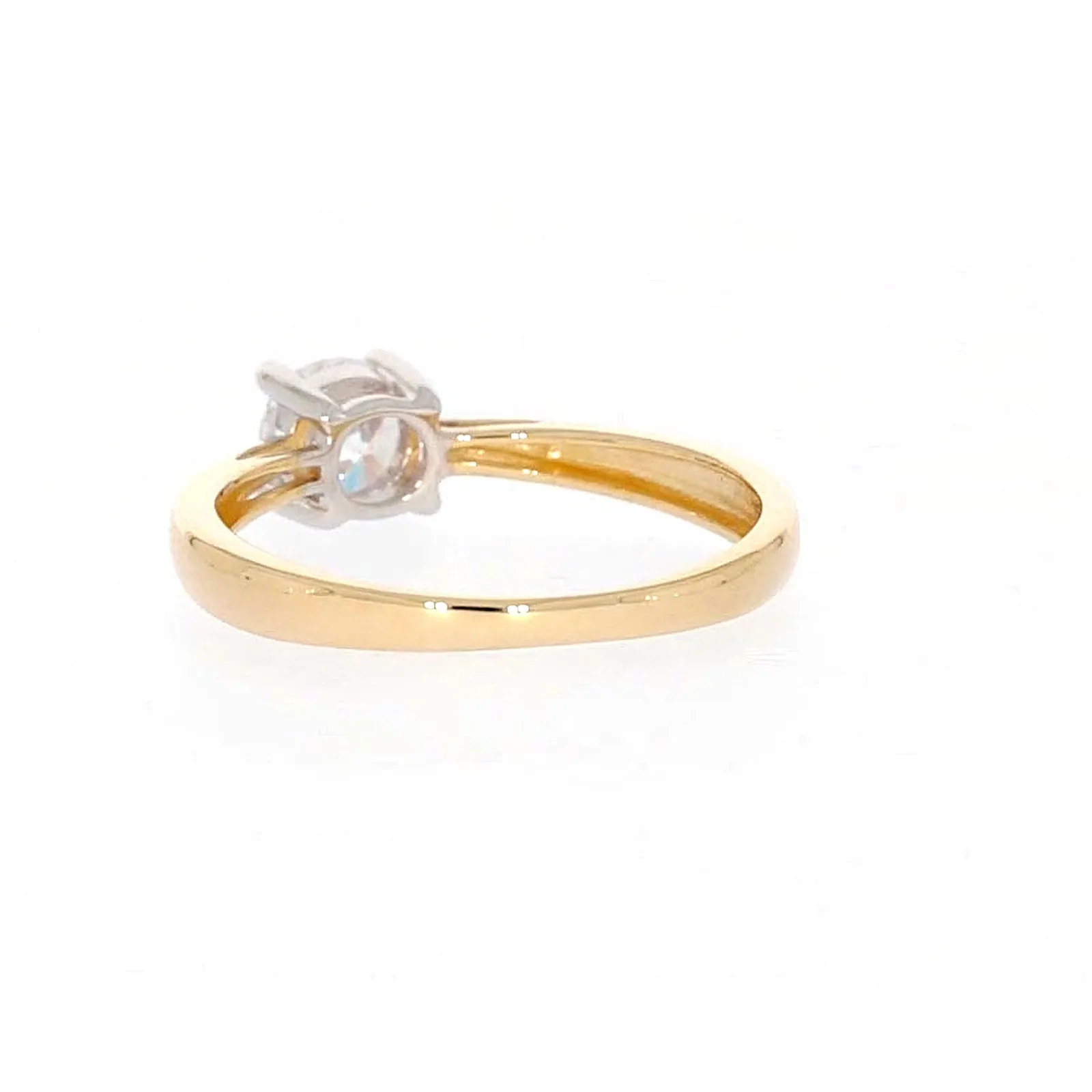 HUSH 9ct Two Tone Gold Round Brilliant Cut with 1/2 CARAT of Diamond Simulants Ring