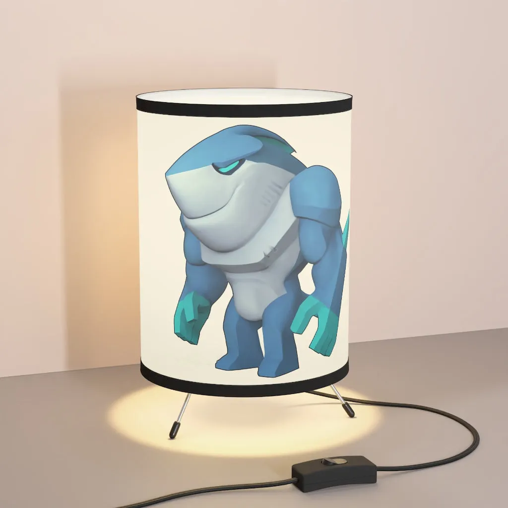 Ice Shark Tripod Lamp with High-Res Printed Shade, US/CA plug