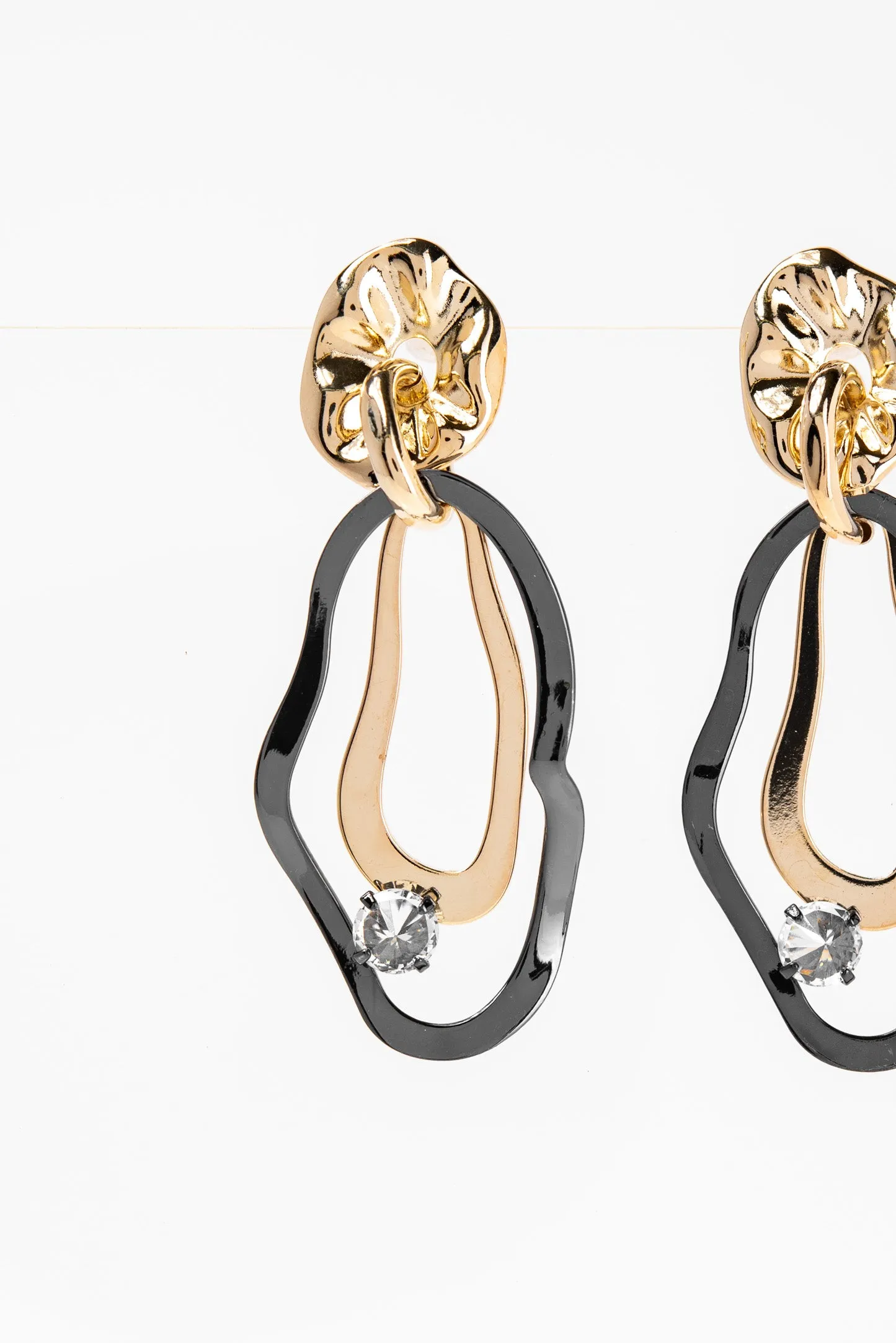 Jazmine White Gold CZ Plated Earrings