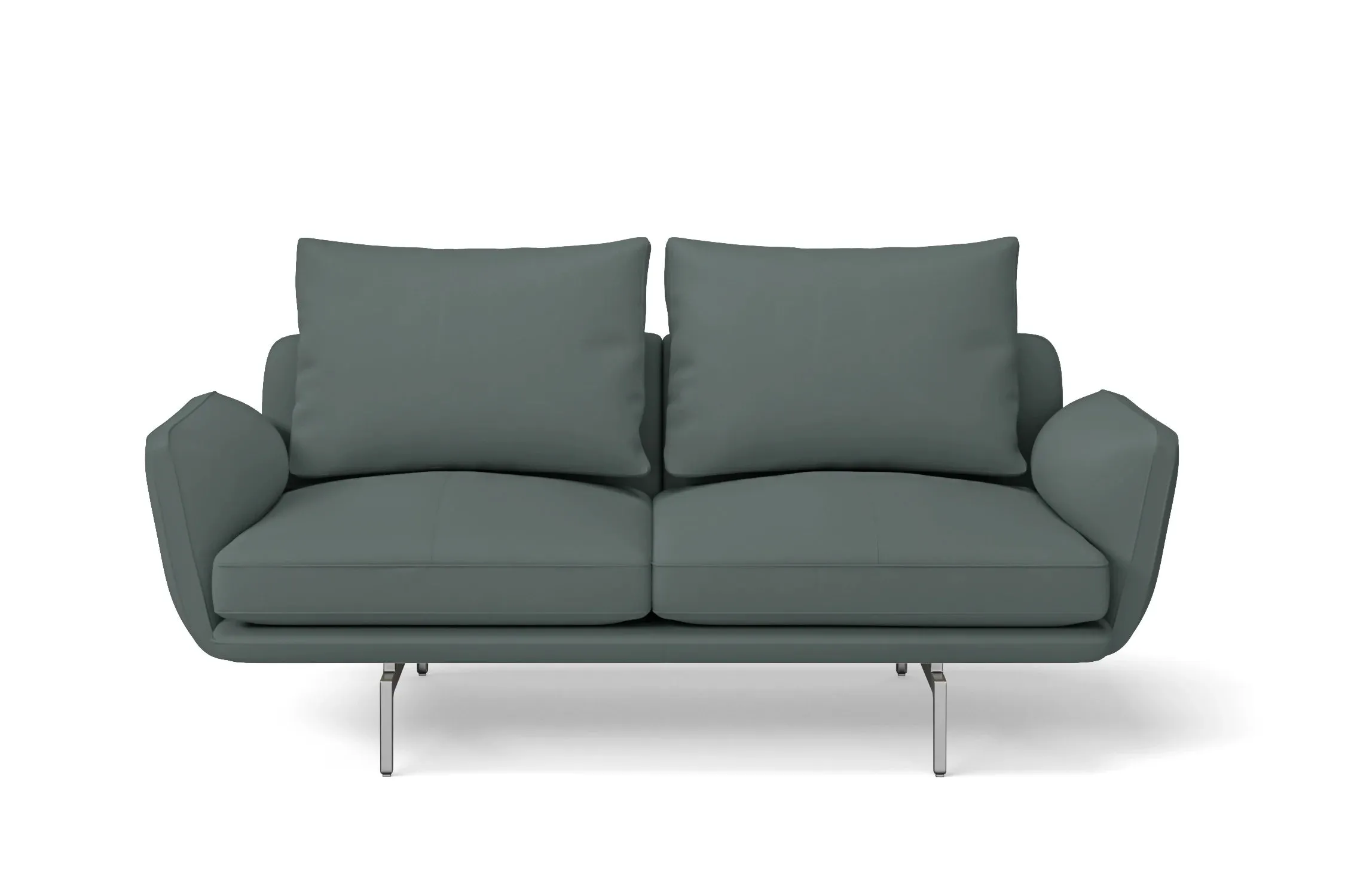 Legnano 2 Seater Sofa Dusky Turquoise Leather