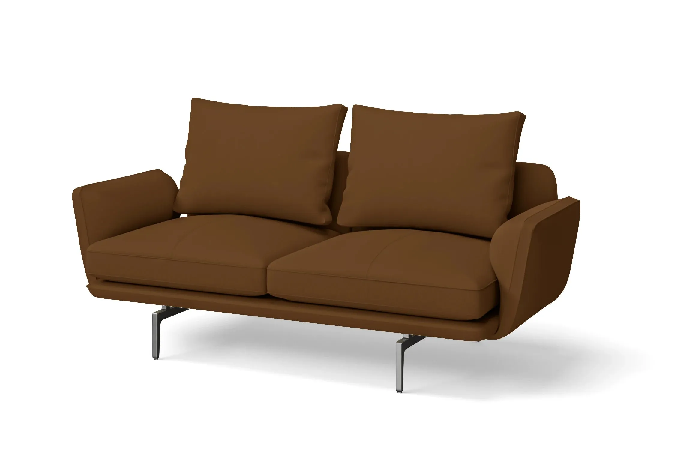 Legnano 2 Seater Sofa Walnut Brown Leather