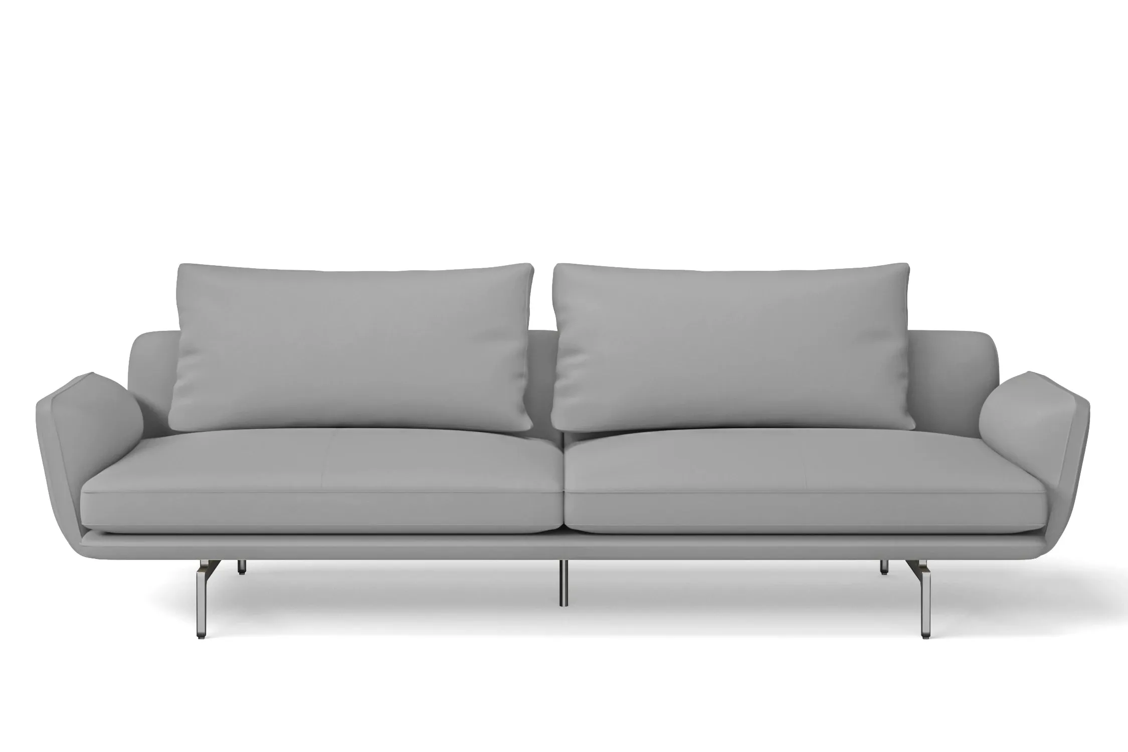 Legnano 4 Seater Sofa Grey Leather