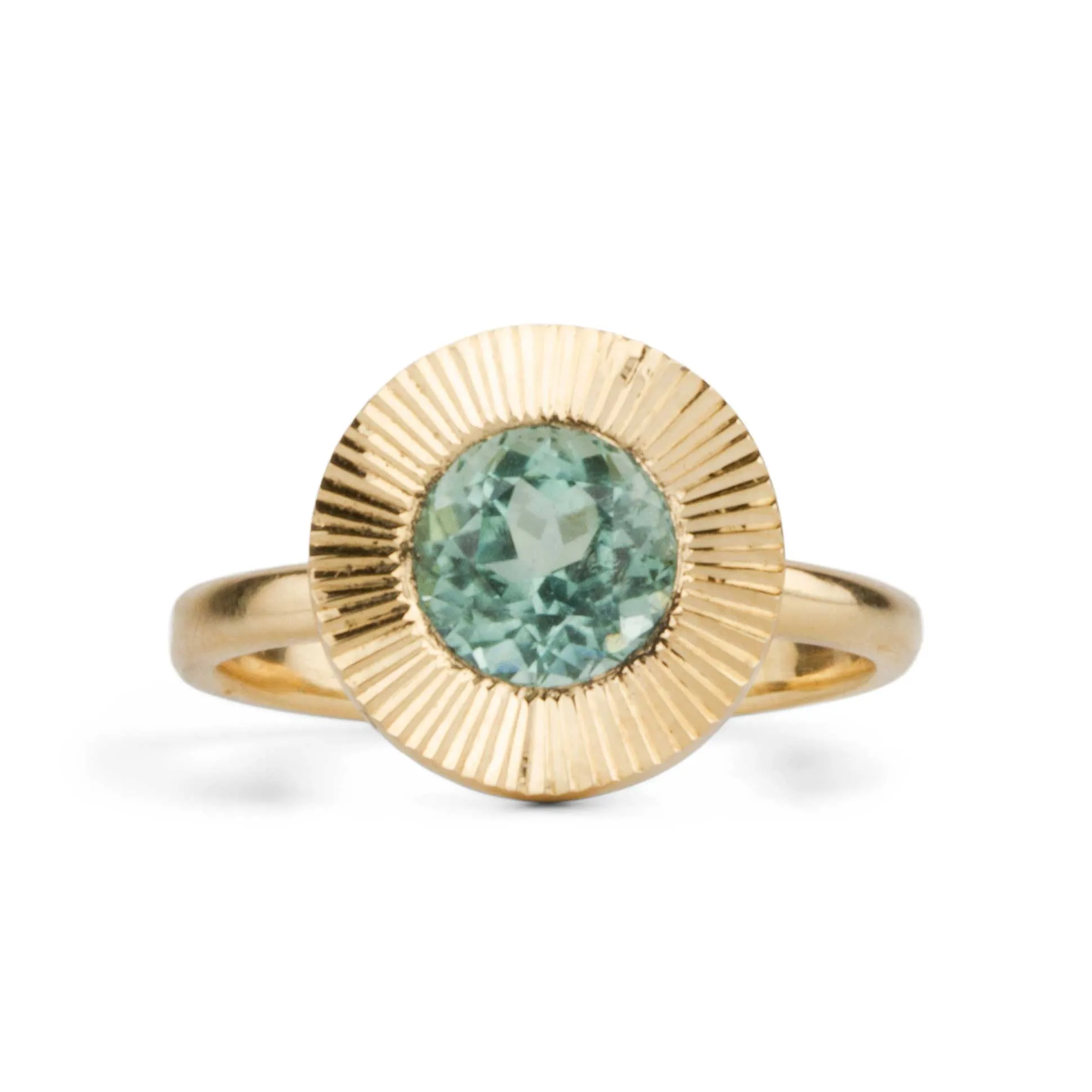 Light Green Tourmaline Aurora Cocktail Ring