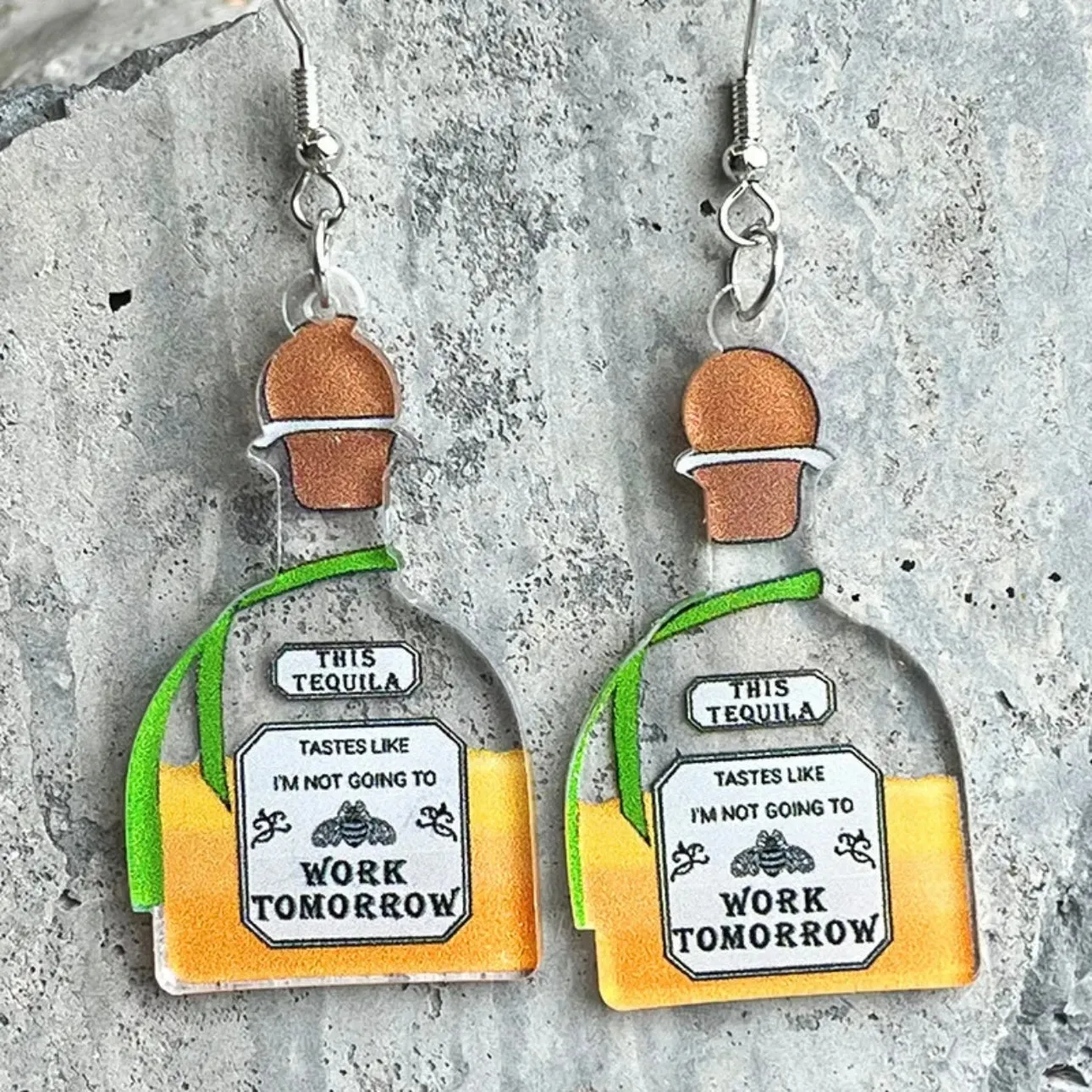 Liquor Earrings - Tequila Earrings, Handmade Earrings, Happy Hour, Alcohol Earrings, Vodka Earrings, Whiskey Earrings, Handmade Earrings, Drink Earrings