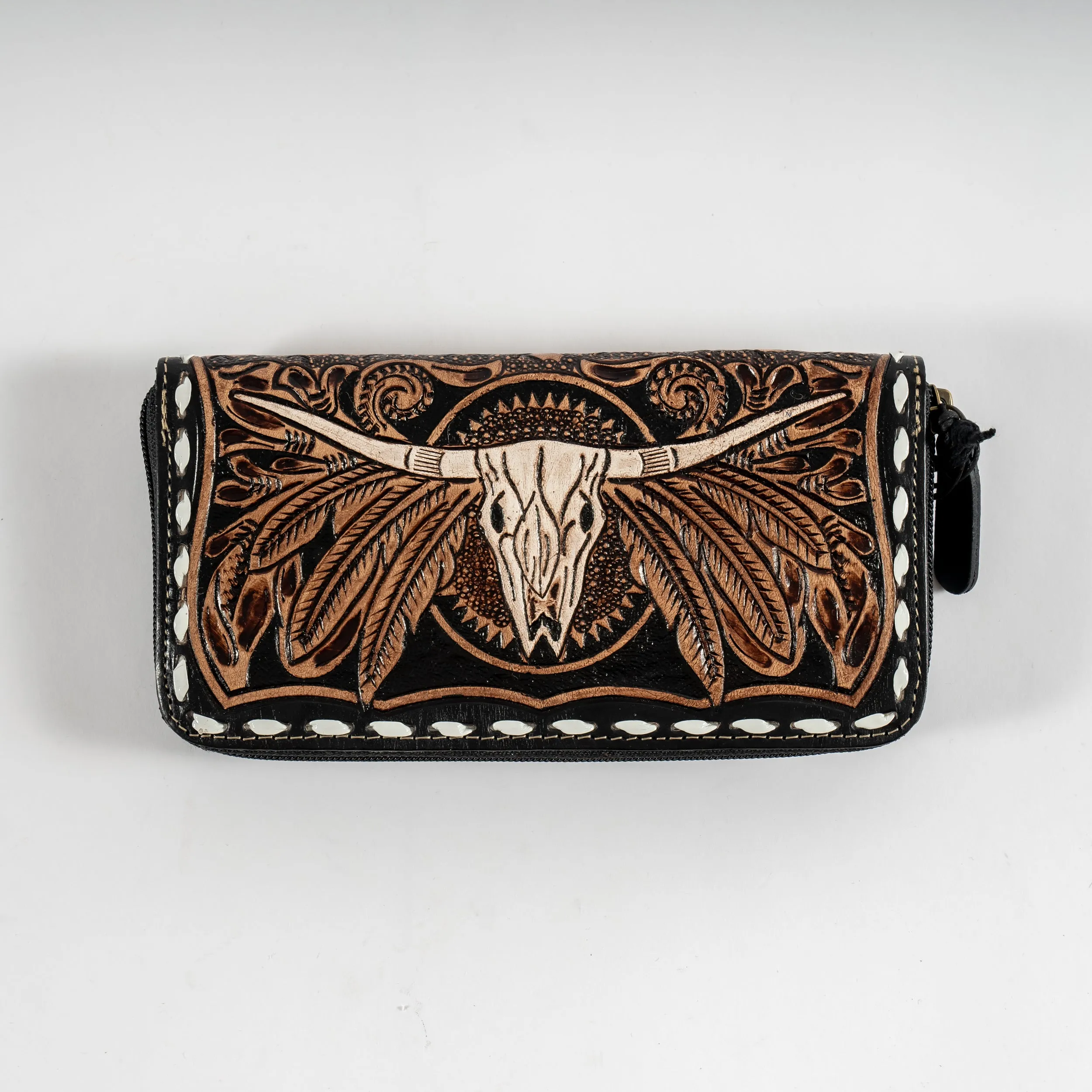 Longhorn Hand-Tooled Wallet