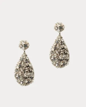 Magdaline Beaded Earrings Silver