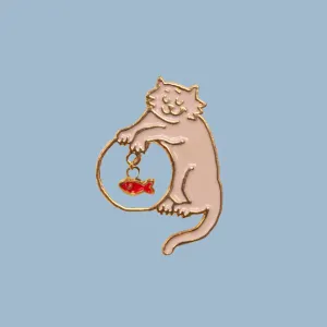 MISCHIEVOUS CAT PIN