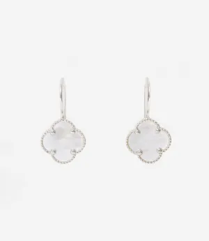 Mother Of Pearl Clover Earrings