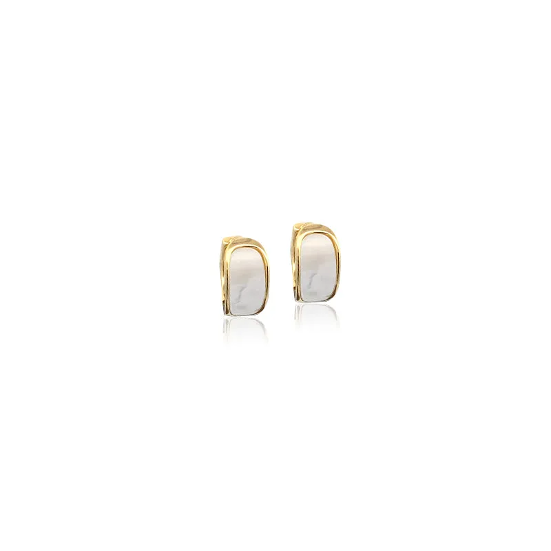 Mother of Pearl Hoop Earrings