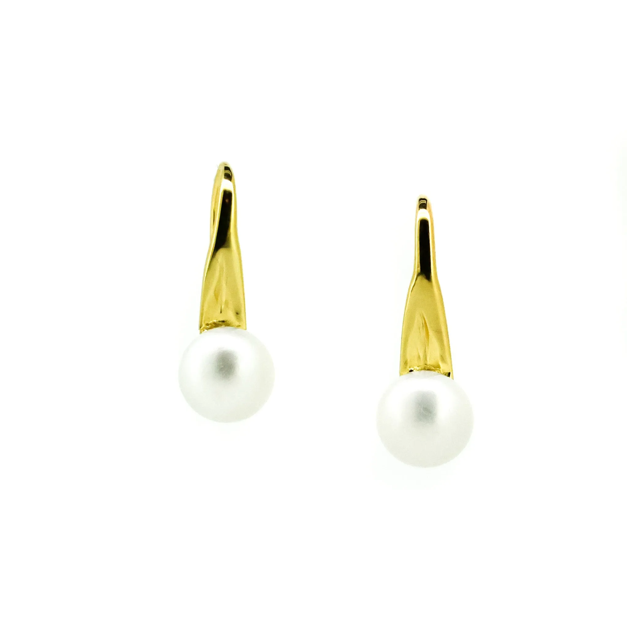 Paradise Pearl Hook Earrings Gold