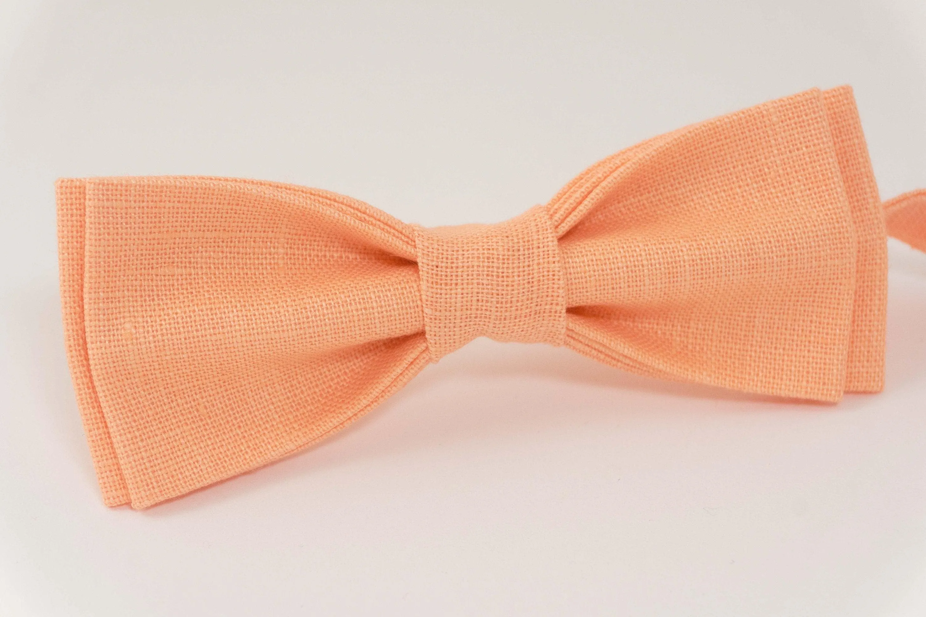 Peach color bow tie |  wedding bow tie