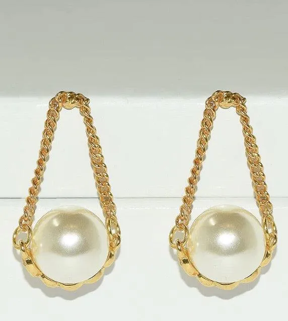 Pearl Chain Earrings