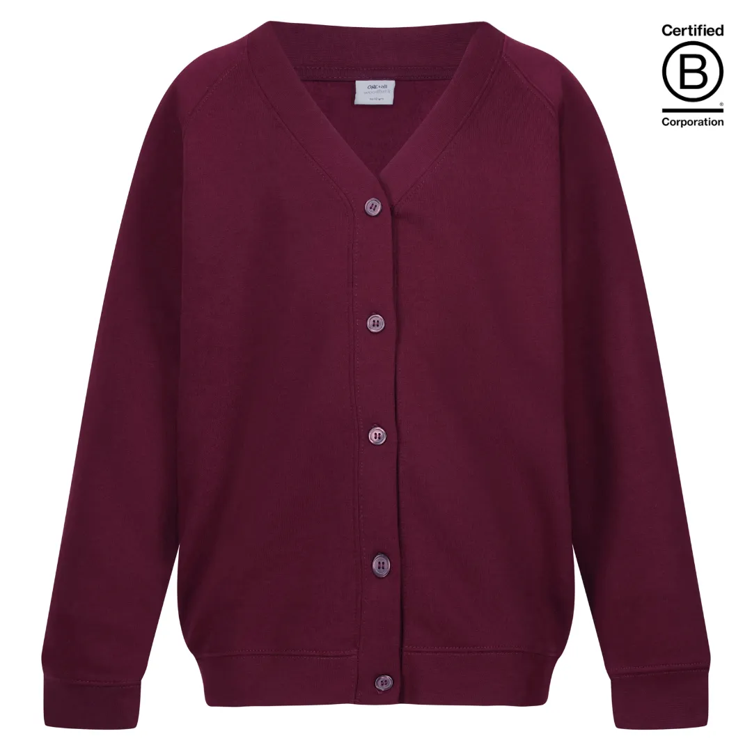 Plain school sweatshirt cardigans