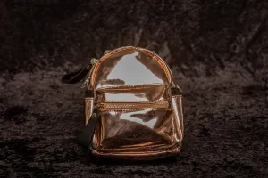 Small Gold metallic Backpack