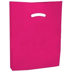 Super Gloss Die Cut Handle Bags - 12 x 15 - (Hot Pink)