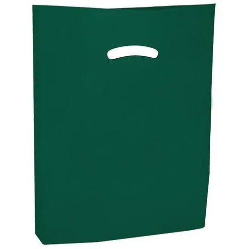 Super Gloss Die Cut Handle Bags. - 18 x 18 x 4 - (Dark Green)