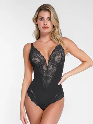 The Shapewear Bodysuit Full Bust Alluring Plunge Lace