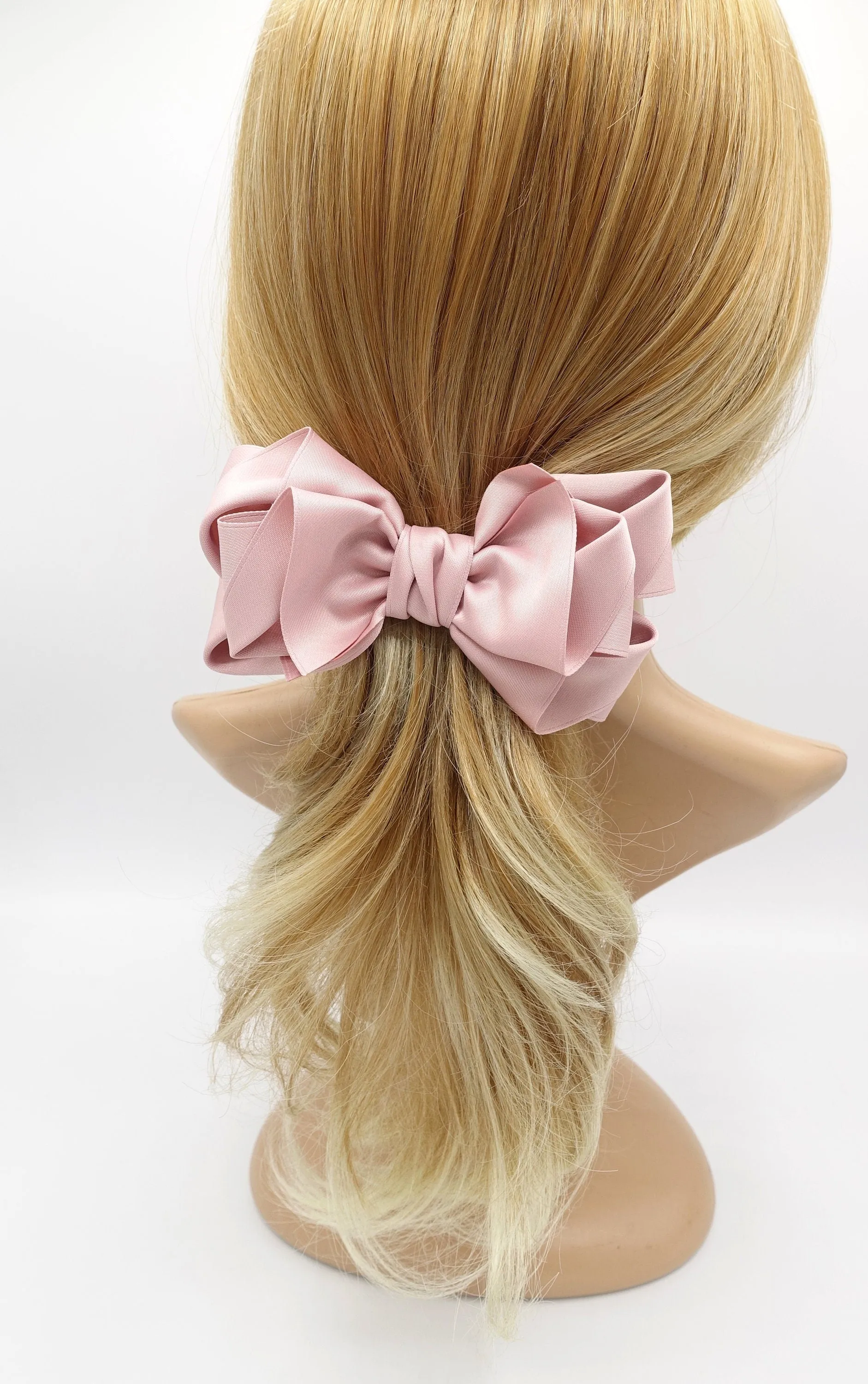 VeryShine folded and layered hair bow normal size hair accessory for women