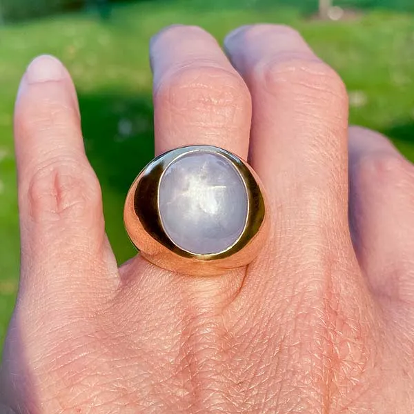 Vintage Star Sapphire Gypsy Ring